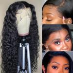 Black Deep Wave 18" 13x6 Lace Front Wig 250 Density
