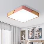 Square Wood veneer ceiling light fixtures for ndoor home Lighting Fixtures (WH
