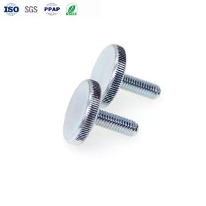 Wholesale Straight M3 Knurled Thumb Screw Manual Adjustment Knurled Bolt Carbon Steel Blue Zinc from china suppliers