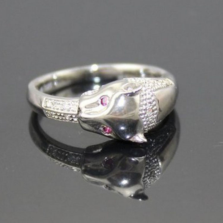 Designer Jewelry Animal Styles 18K Rose Gold Plated 925 Silver Ring (R222)