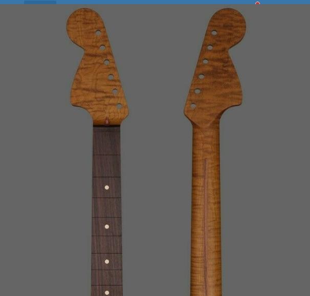 Custom Grand Paddle Guitar Headstock Unfinished Roasted Maple ST Guitar Neck Electric Acoustic Guitar Accept Kinds OEM