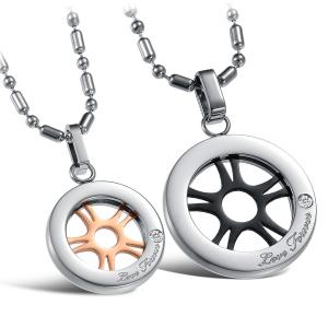 Wholesale New Fashion Tagor Jewelry 316L Stainless Steel couple Pendant Necklace TYGN334 from china suppliers