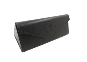 Wholesale Triangle Folding Glasses PU Leather Case Sunglasses Protector Holder Box Cover Black from china suppliers