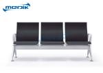 3 - Seater Medical Waiting Room Chairs Steel Cross Beam With Metal Finish
