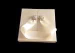 Golden Wedding Gift Packing Book Shaped Box With Ribbon Environmental ODM