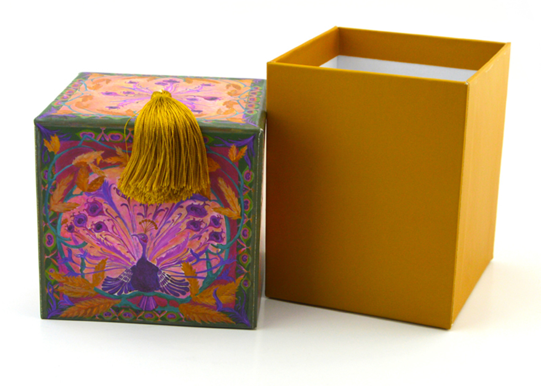 Tassels Branded Luxury Candle Box Logo Printed For Women Custom Paper Cardboard Decoration