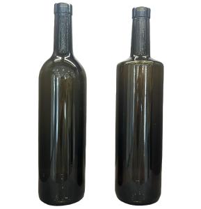 Wholesale Clear Red Fruit Bordeaux Round 750ml Wine Bottles with Cork Caps Industrial Beverage from china suppliers