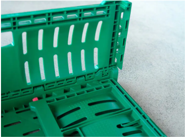 Foldable 400*300*38mm Reusable Virgin PP Storage Collapsible Plastic Vegetable Crate