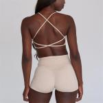 Anti Wrinkle Sports Wear Clothing Summer Yoga Biker Women Shorts Sets