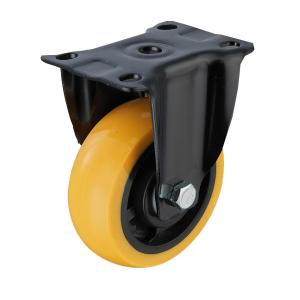Wholesale Medium Duty Rigid Plate Polyurethane Caster Wheels For Trolley from china suppliers