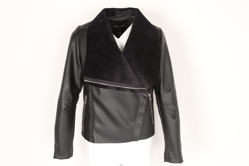 Ladies Cool leather jacket, Women's Bomber Leather jacket, bonded fur, hot popular