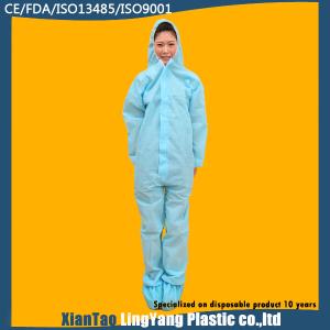 Wholesale Long Sleeve Disposable Waterproof Coveralls One Piece Work Uniform ISO Standard from china suppliers