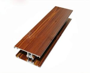 Wholesale Wood Finished Sliding Shower Door Frame , Aluminium Profile Extrusion For Kitchen Cabinet from china suppliers