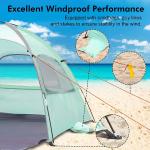 WhiteFang Beach Tent Anti-UV Portable Sun Shade Shelter for 3/4/6 Person,