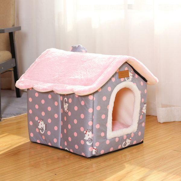 Pet House Wool Star Pattern Soft Warm Cozy Indoor Removable and Washable Hand Wash Only Small Animal