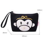 Funny Animal Travel Small PU Leather Toiletry Bag