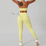 Breathable Scrunch Sports Bra Workout Leggings Sets For Women