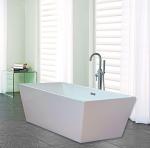 Narrow Edge Portable Acrylic Freestanding Bathtub With End Drain Lightweight