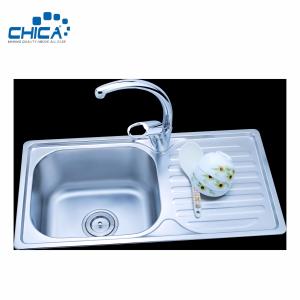 Wholesale SUS304 Stainless Steel Kitchen Sink Single Bowl Kitchen Sink Press Kitchen Sink With Faucet from china suppliers