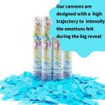 Blue Pink Boy Girl Gender Reveal Confetti Launcher Biodegradable Flameproof