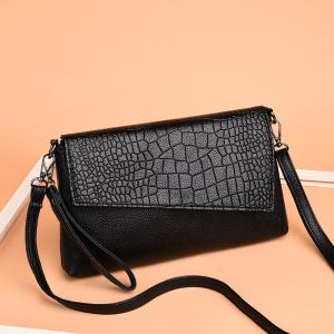Wholesale 2023 Crocodile Pattern PU Leather Handbag Fashion Cover Envelope Clutch Bag for Women from china suppliers