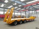 100T Low Bed Heavy Duty Semi Trailers / 3 Axle Lowboy Trailer In Mechanical