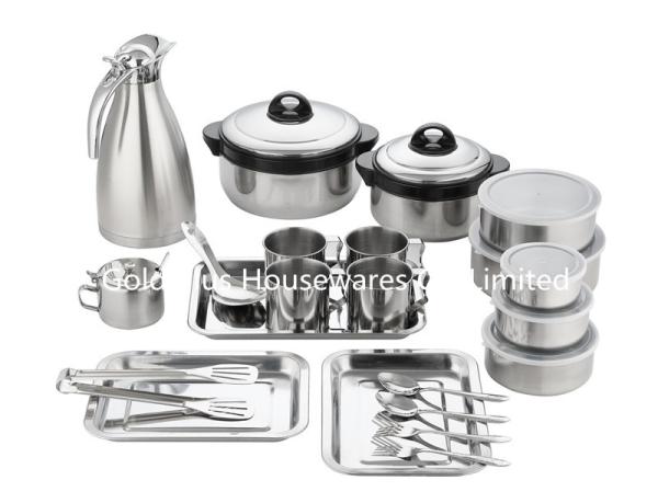 22pcs kitchen utensils stainless steel sealed box heat preservation soup pot