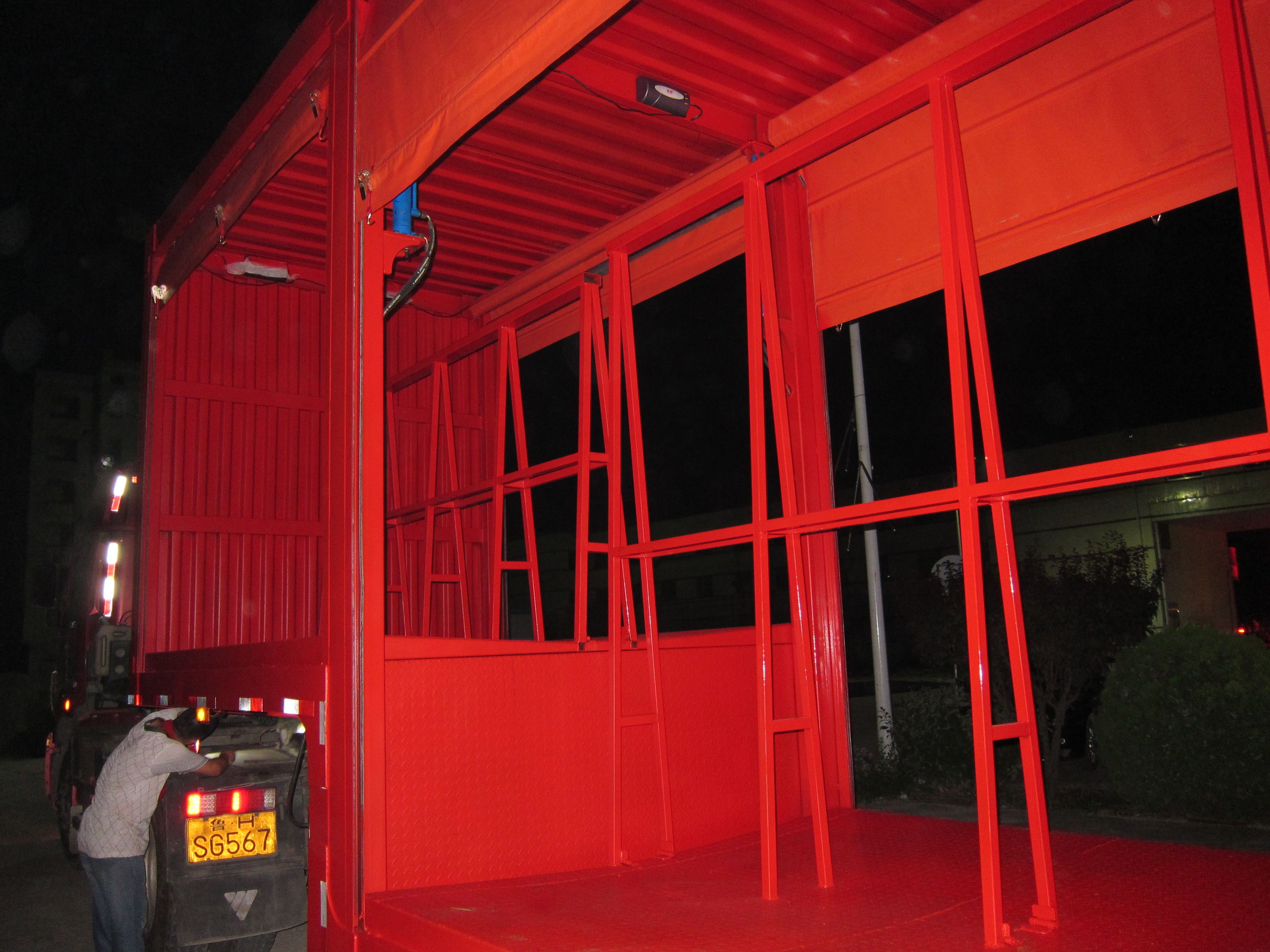 NDRC Announced Enterprise 40 Tons Curtain Semi Trailer with Dual Line Braking System