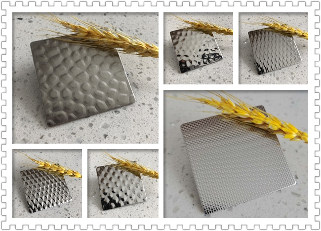 Embossed Stainless Steel Corrugated Sheet Silver Gold Plate