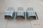 Shaft Bearing Steel Roof Sheet Making Machine , Metal Roll Forming Equipment 15m