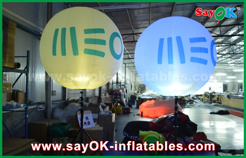 Advertising 1.5m DIA Tripod Standing Inflatable Balloon / Ball With LED Light