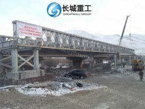Wholesale High Tensile Bailey Truss Bridge Steel / Timber Deck Stable Fortified from china suppliers