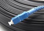 50meters Indoor Fiber Optic Cable / Black LSZH Fiber Optic Jumpers