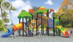 Eco friendly kids plastic spiral slide climbing playground for outdoor