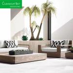 Outdoor Furniture Luxury Hotel Modern Waterproof Wooden Sofa Set for Patio