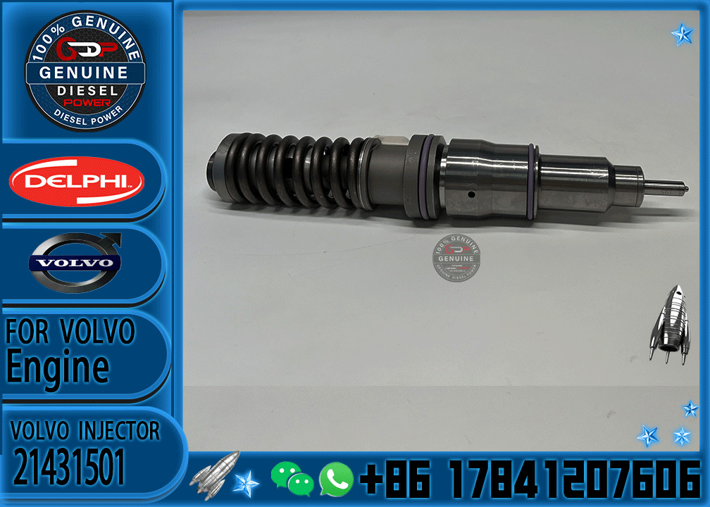 High Quality Factory Price Common Rail E3.4/4G Fuel Injector Part No. BEBE5G09001 21431501 for Volvo Trucks