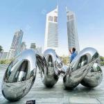 Urban Exhibition Stainless Steel Artwork Outdoor Decor Metal Abstract Art