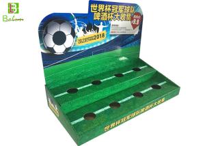 Wholesale POS Green Cardboard Stair Step Displays Cup Holder World Cup Theme Style from china suppliers