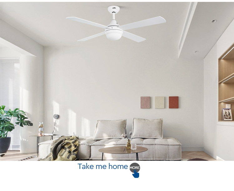 LED Ceiling Fan with Light and AC Motor Stylish Design Support Dimmer 4 MDF Blades