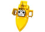 DEVC-203 RC Fishing Bait Boat Yellow ABS Plastic Wave Resistance