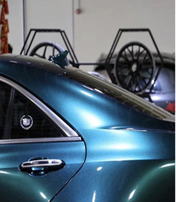 Metallic Royal Green Gloss Car Vinyl Wrap Keep Your Paint Away From Scratches