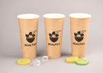 Brand Printing 20oz Cold Paper Cups / Disposable Smoothie Cups With Lids