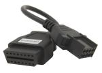 OBD2 OBDII 16 Pin J1962 Female to Volvo 8 Pin OBD1 Connector Cable