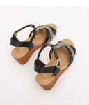 BS114 Bohemian Slope Heel Roman Shoes Women Summer Retro One With Vacation Large