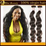 Long Wavy Remy Brazilian Virgin Human Hair Extensions Natural Black