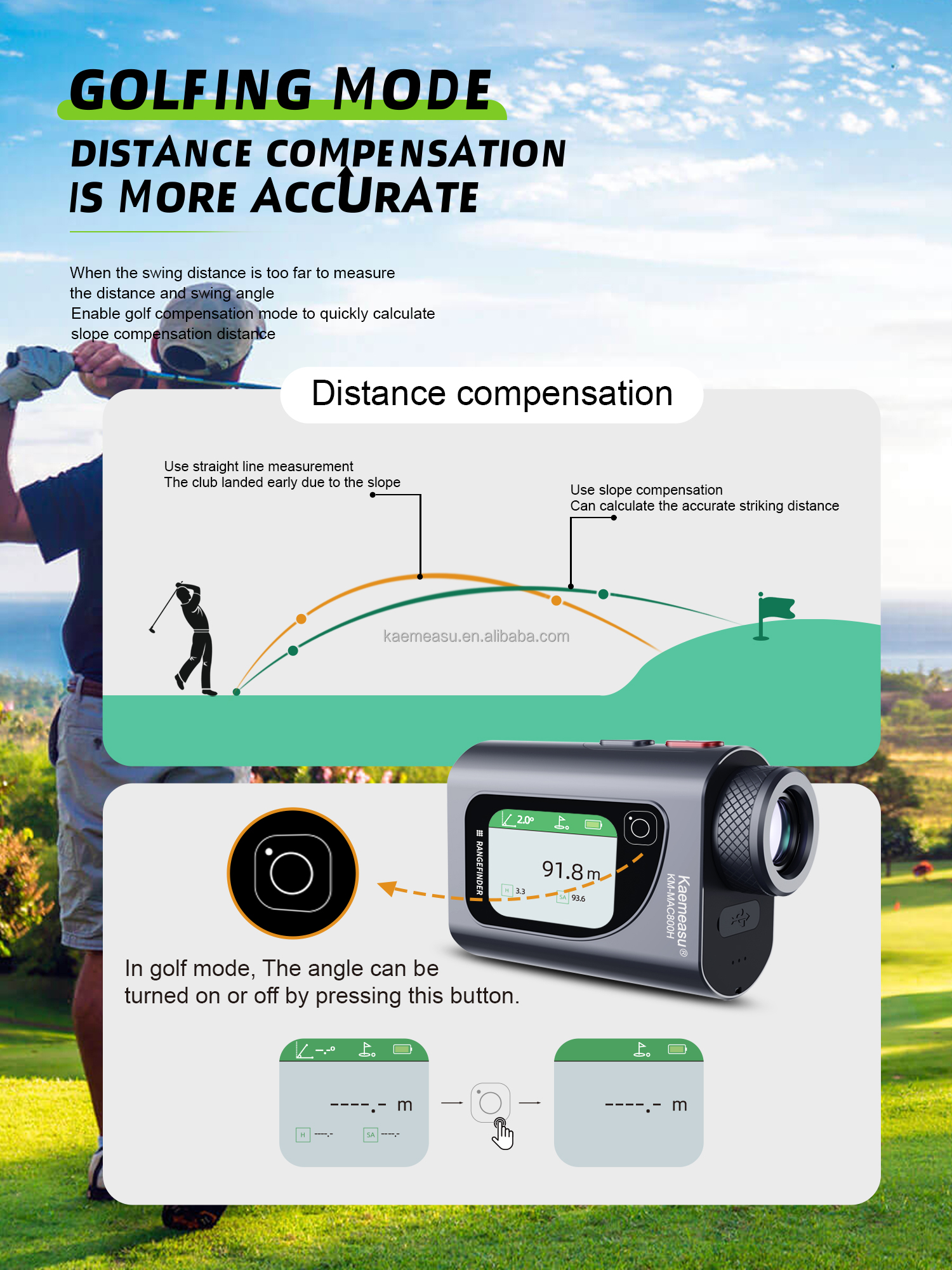 GRAY COLOR Data Broadcast Telescope Laser Meter Golf Rangefinder Hunting Range Finder Golf Range Finder Laser Rangefinders