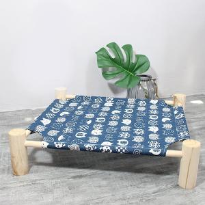 Wholesale Cat and Dog Hammock Bed Wooden Cat Hammock Elevated Cooling Bed Detachable Portable Indoor Outdoor Pet Bed Suitable for Cats from china suppliers