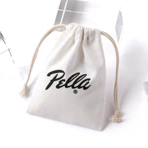 Wholesale Fabric Drawstring Gift Bags Custom Logo Natural Cotton Canvas Drawstring Pouch Gift Jewelry Packaging Bags from china suppliers