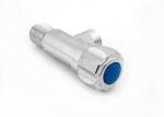 Round Shape Double Heads Mixer Angle Valve Zinc Alloy / Plate Chrome Finish
