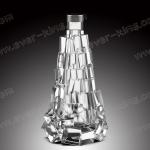 Ice Block Shaped 750ml Clear Flint Glass Bottles For Brandy